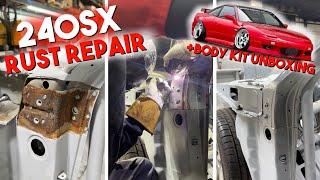 240sx Rust Repair + RARE JDM Body Kit Unboxing EP.7