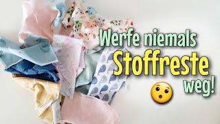 Schau was ich aus Stoffreste nähe!  - Resteverwertung - Nähen ohne Schnittmuster - Nähtinchen #diy