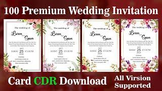 Wedding Invitation Card cdr File Free Download | Wedding Invitation Card design cdr Free Download