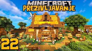 Minecraft Prezivljavanje #22 | Napravio sam najjaci netherite armor, gradim pcelinjak!