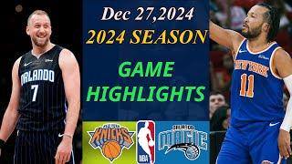 Orlando Magic vs New York Knicks  Full Game 3rd_Qtr Dec 27,2024 | NBA TODAY