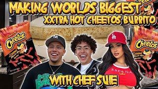 WORLDS BIGGEST HOT CHEETOS BURRITO !!