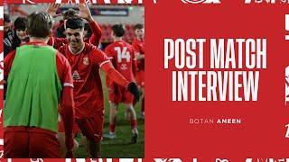 Botan Ameen's reaction to victory against Manchester United | Swindon Town Football Club