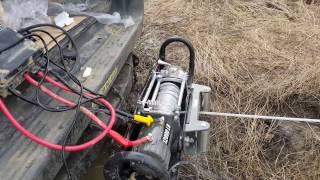 Harbor Freight 12000lb Winch MUD Test