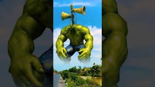 Transform into hulk and siren head hulk to destroy house head to avenge spider man#shorts