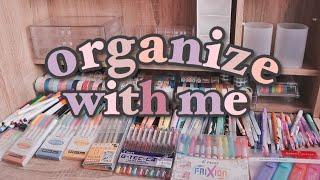 ORGANIZE WITH ME  stationery collection • 2020 • stickers • notepads • pens • washi tapes • stamps
