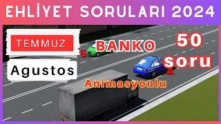 Ehliyet Sınav Soruları 2024 | Temmuz, Ağustos Çıkmış Ehliyet Sorularını Çöz