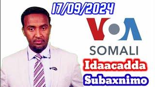 VOA Somali Radio Idaacadda Subaxnimo 17.09.2024