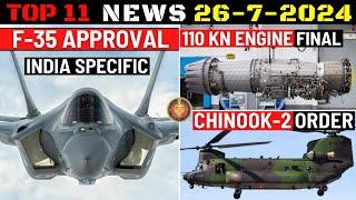 Indian Defence Updates : F-35A Approval,AMCA Clean Sheet Engine,7 Chinook Order,Wind Demon Missile