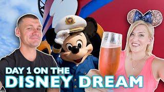 The BEST First Day Aboard The Disney Dream | Sail-away Party, Inside Room Tour, Royal Palace