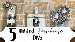 5 HighEnd Farmhouse DIYs/ Dollar Tree DIYs