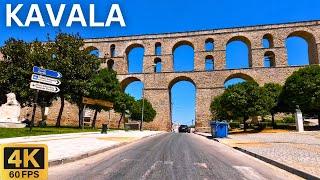 Driving in KAVALA Greece 2024  | Panoramic City Tour in 4K 