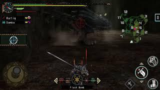 Monster Hunter Freedom Unite (MHFU) for iOS - Low Rank Azure Rathalos - Long Sword Gameplay