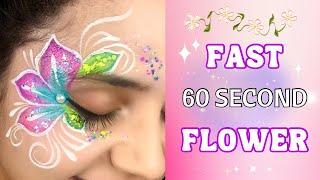 60 SECOND FLOWER FACE PAINT - My most POPULAR Design