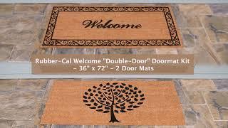 Rubber-Cal Grand "Double-Door" Doormat Kit - 24" x 57" - 2 Door Mats