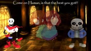 [Undertale] - Stronger Than You - Papyrus & CalebHyles Sans VS Chara & Frisk