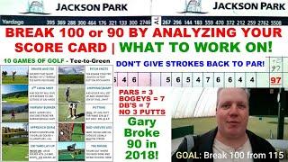 How to Break 100 or 90 is in Your Score Card!  Work on This!  10 Games of Golf!
