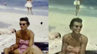 Got Memories vs Online Box Company 8mm Film transfer. Got Memories left, competitor right.