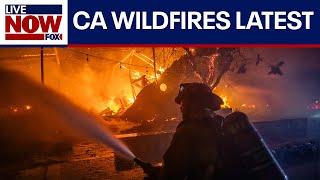 WATCH: L.A. area remains under red flag warning amid burning Palisades, Eaton fires