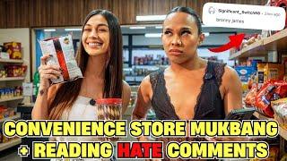 CONVENIENCE STORE MUKBANG + READING HATE COMMENTS WITH AWRA | ZEINAB HARAKE