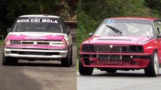 Subaru Legacy RS Gr.A vs Lancia Delta Proto - Flatout, hillclimb race & pure engine sound