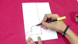 Easy way to cut Deep step neckline/Neck design paper cutting for dresses and blouses/KcCreation