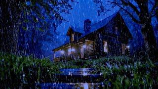 Barulho de Chuva para Dormir Imediatamente e Relaxar - Som de Chuva Forte Vento e Trovões à Noite #9