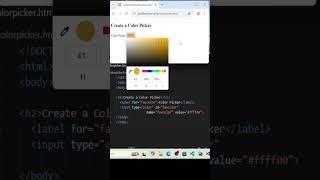HTML Create a colorpicker #colorpicker #csstips #htmlcss #coding #programming #cssforbeginners