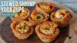 Stewed Shrimp Yuca Cups