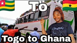 Road trip from Togo to Ghana west Africa.