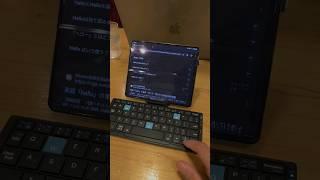 Galaxy Fold + Foldable Keyboard: Easy Work Anywhere!