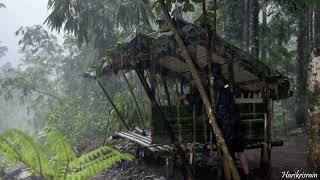 Wild THUNDERSTORM‼️ Wild Camping in Heavy Rain and Thunderstorm by The River‼️