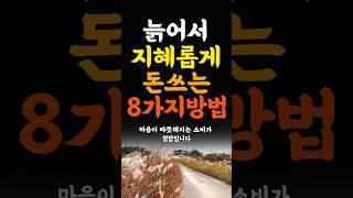 늙어서 지햬롭게 돈쓰는 8가지방법 인생조언 명언 철학 삶의지혜 좋은글 인간관계 중년의삶 인생명언 중년명언 인간관계 오디오북 인생명언#명언#좋은글 #중년조언#지혜