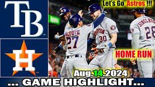 Houston Astros vs. Rays (08/14/24) Game Highlights | MLB Season 2024