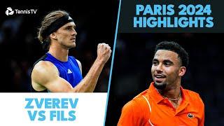 Intense Alexander Zverev vs Arthur Fils Match | Paris 2024 Highlights