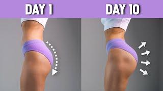 10 Min | 10 Days | 10 Exercises to GROW BUBBLE BUTT - Intense Booty Challenge, No Equipment, At Home
