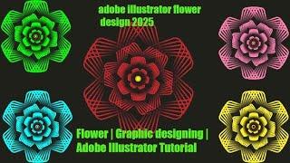 Quick Flower design Tricks #illustrator Design #short Bangla Tutorial ll ইলাস্ট্রেটরে ফুল তৈরি