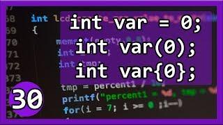 C++ Tutorial #30 - Different Ways to Initialize Variables