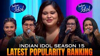 Very Shocking Top 5 Popularity Ranking Indian Idol 15| Latest Popularity Ranking All Contestants |