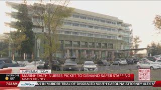 MarinHealth nurses picket to demand safer staffing