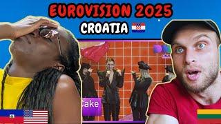 REACTION TO Marko Bošnjak - Poison Cake (Croatia  Eurovision 2025) | FIRST TIME WATCHING