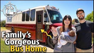 They converted a Bus into a Tiny Home & then had a baby!