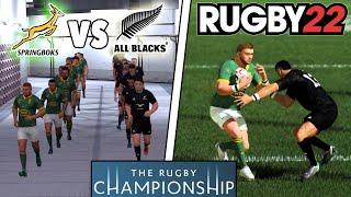 SPRINGBOKS vs ALL BLACKS Round 3 - Rugby Championship 2024 - Rugby 22 Legend Difficulty & Commentary