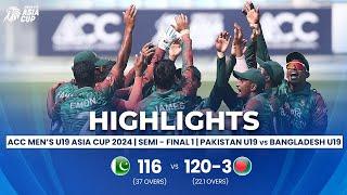 Pakistan U19 vs Bangladesh U19 | ACC Men's U19 Asia Cup | Semi Final 1