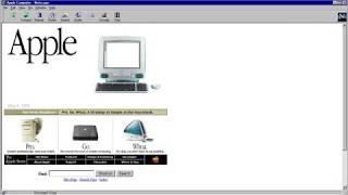 Apple website in 1998 in Netscape Navigator 4.04