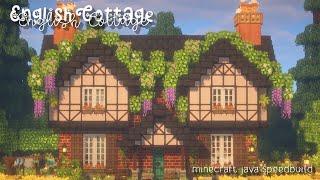 Let's Build English Country Cottage  Minecraft JE aesthetic Speedbuild with CIT Resource Pack ｡𖦹°‧