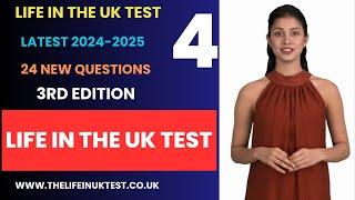 4th Video - Life in the UK Test 2024-2025 | 24 New Questions | Free UK Citizenship Test Preparation