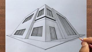 How to Draw a House in 3 Point Perspective