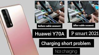 Huawei y70a। p smart 2021 charging short  problem, ppa-lx3 charging problem fix, not work charge