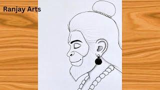 Bajrangbali Drawing | Easy Hanuman Ji Drawing | Chitra